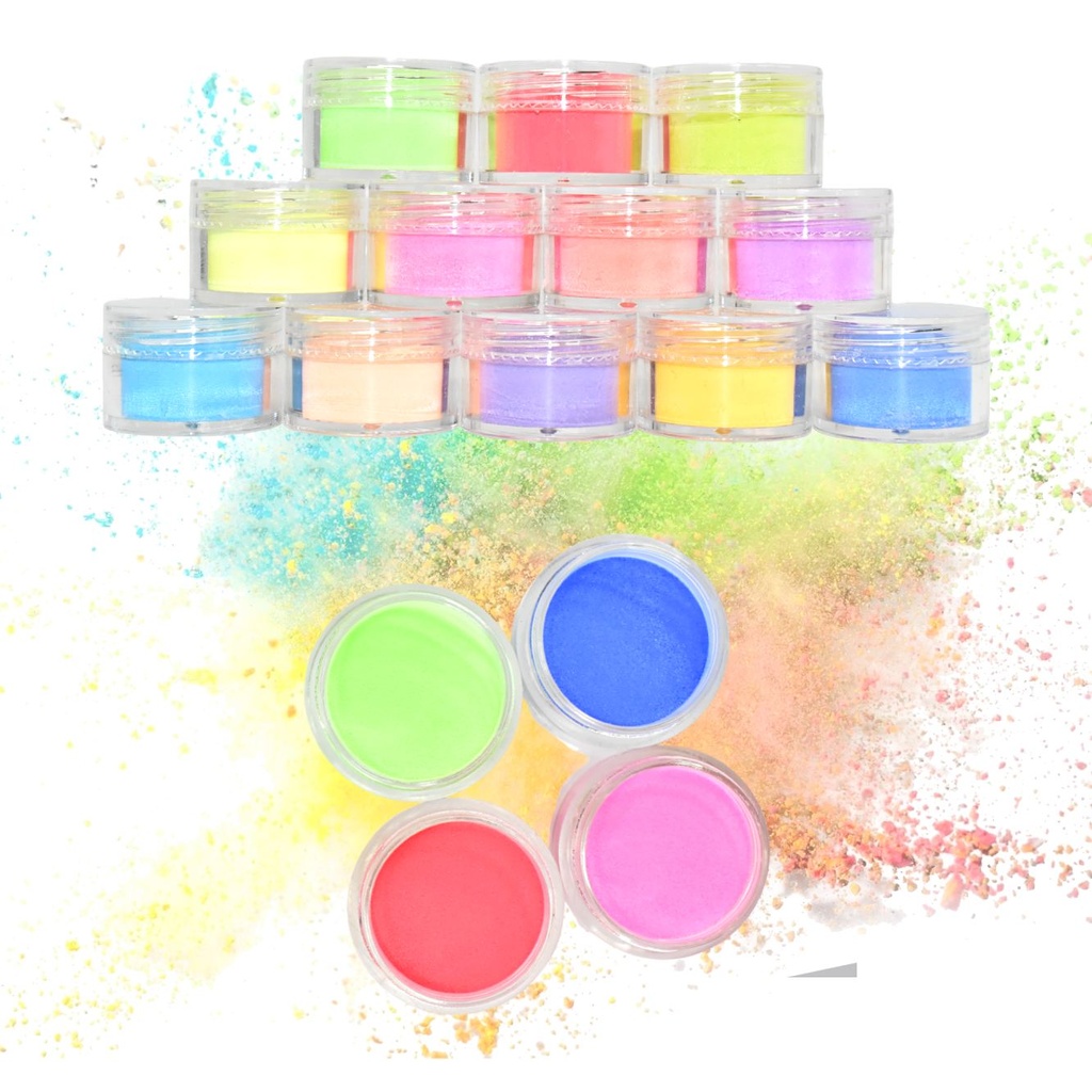 Acrílico kiss beauty multicolores y colores nude uv gel