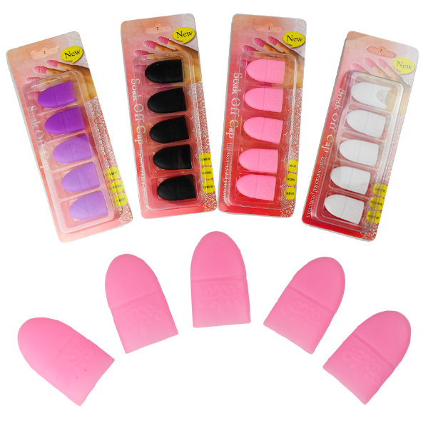 Kit de 5 Dedales de silicon para Remover acrilico y gelish