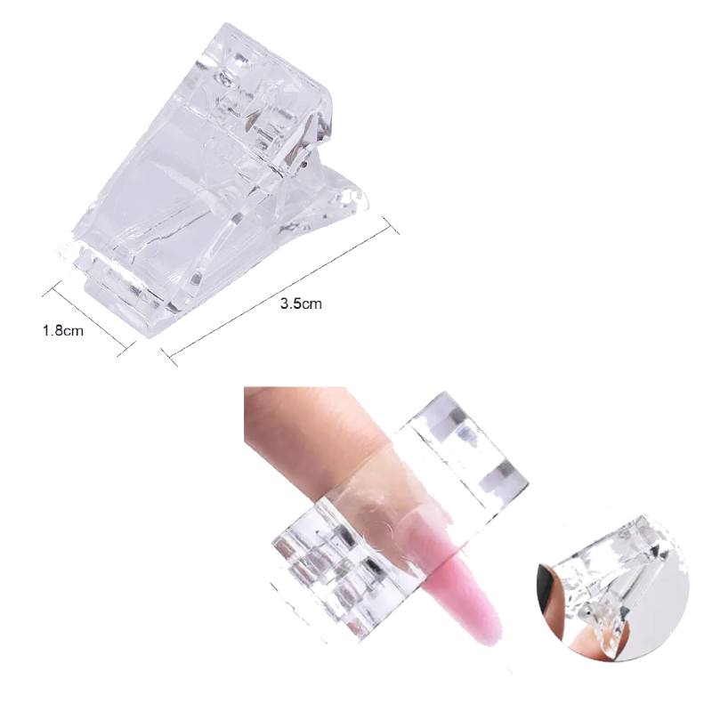 Clip transparente para uñas