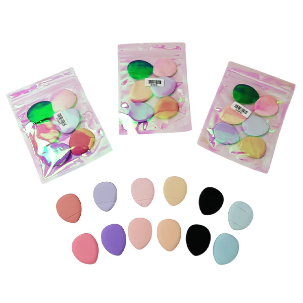 Kit de 6 mini esponjas aplicadoras de maquillaje presentación bolsa