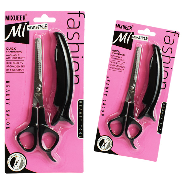 Dúo de tijera degrafiladora y gancho de cabello - Mixueer New Style