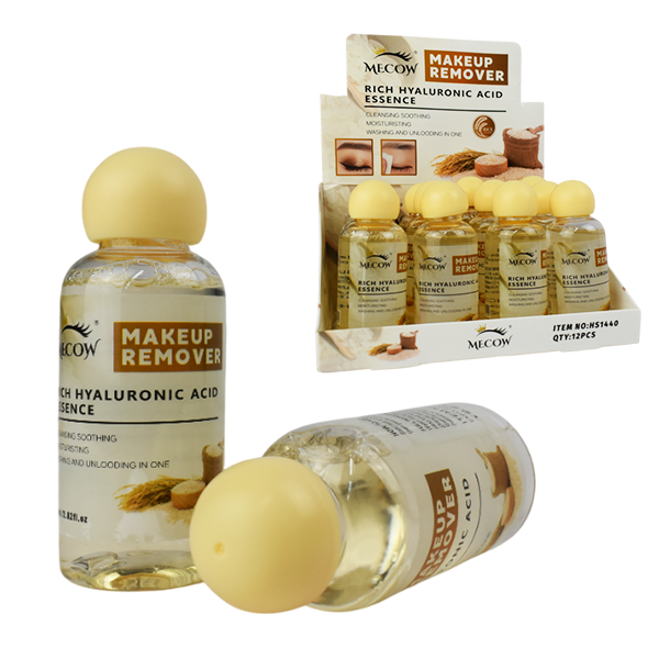 Removedor de maquillaje con esencia de arroz y acido hialuronico MECOW 80ML.