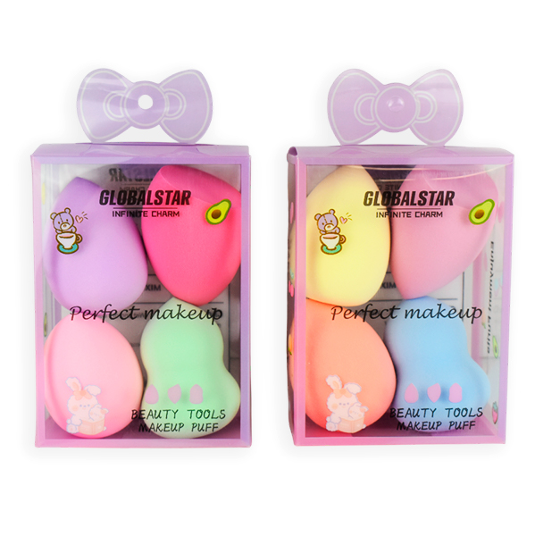 Set de 4 esponjas para maquillaje - GlobalStar