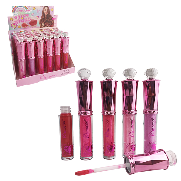 Tinta para Labios tonos perlados surtidos en presentación de diamante de Rimocoo