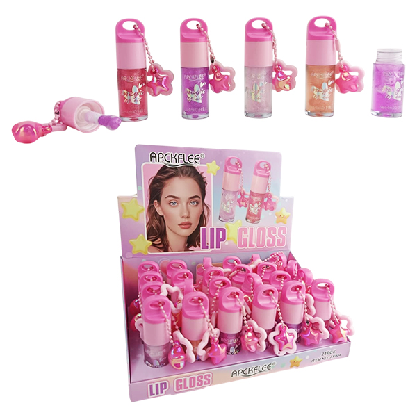 Lip Gloss con llavero tonos surtidos con Gliter de Apckflee