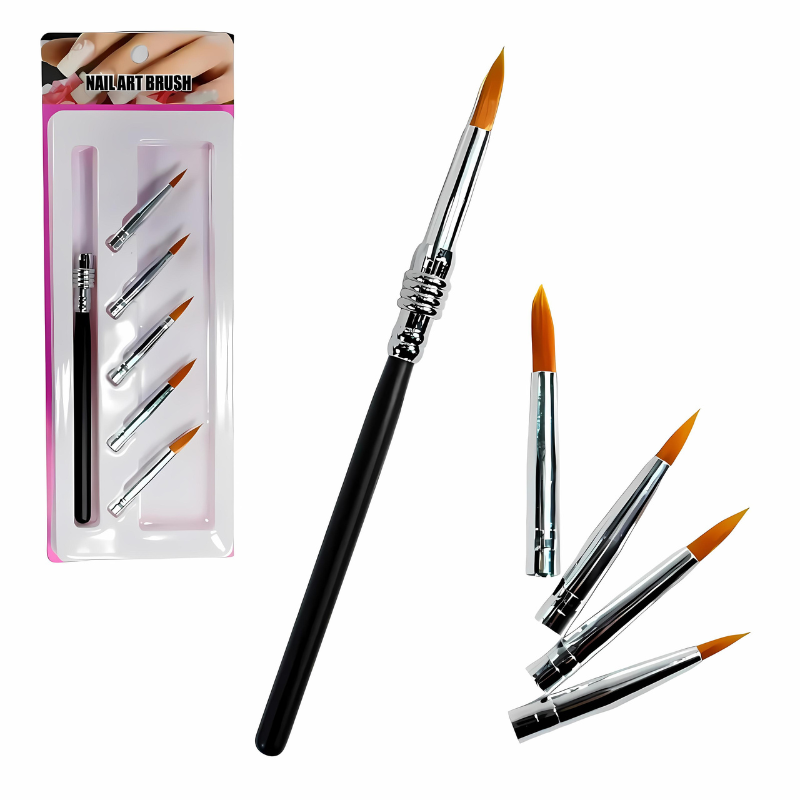 Set de 5 puntas de pinceles intercambiales para acrilico NAIL ART BRUSH