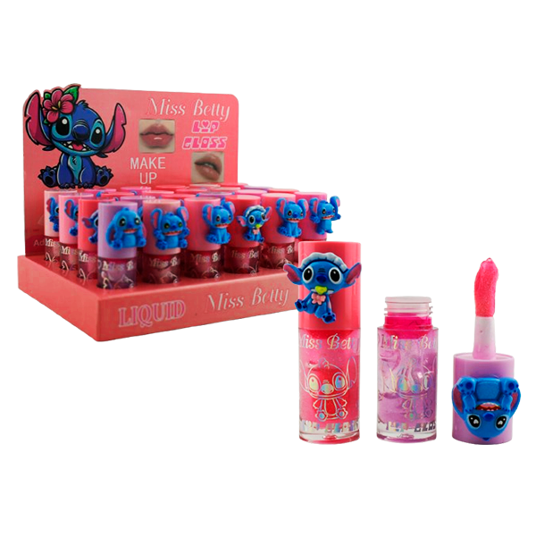 Brillo labial con diseño de stitch rosa - Miss Betty