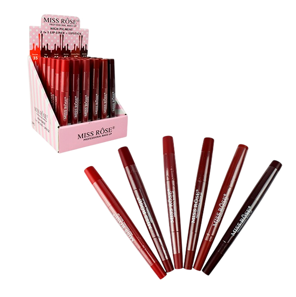 Labiales en barra 2 puntas tonos surtidos - Miss Rose