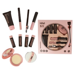 [6902644530780] Kit de Maquillaje de 9pcs Hivi Empaque Rosa
