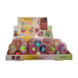 [6972545511119] Paleta de sombras con glitter Mecow