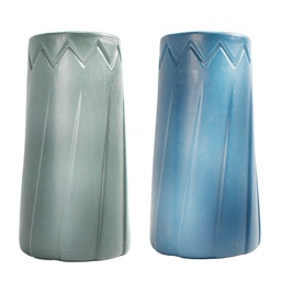 [6935247221823] Florero En Forma Conica Con Lineas Verticales