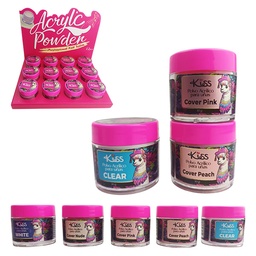 [2686156932853] Acrílico en polvo profesional para uñas Kiss 30g tonos surtidos