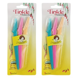 [2024062702502] Cuchilla depiladora de cejas Tinkle 3 piesas colores surtidos