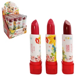 [6953350933693] Labial Lipstic tonos rojos con presentación de flores de Gold Grem