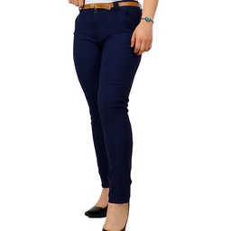 Pantalón de gabardina con cincho de mujer Zauco Jeans