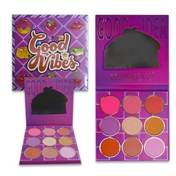 [6976289193785] Paleta de Sombras de 9 Colores Good Vibes Kevin &amp; Coco
