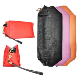 [LME82] Cosmetiquera Rectangular Y Zipper Negro Colores Surtidos