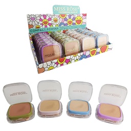 [6941898911426N1] Polvo Compacto Miss Rose Presentacion Colorida Caja De Flores